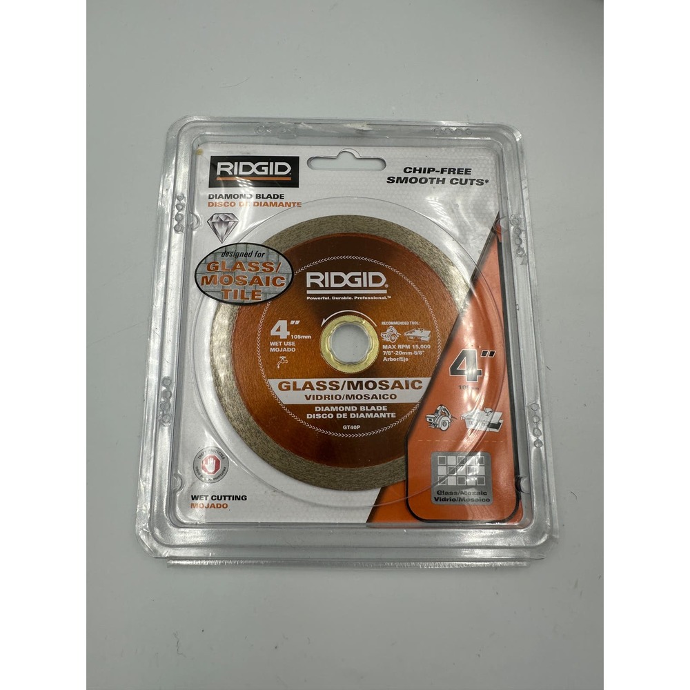 Precision Cut - RIDGID 4" GT40P Glass/Mosaic Diamond Blade